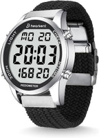 Hearkent Reloj podómetro para mujeres para caminar, pasos y millas - Contador de pasos para calorías, impermeable 30M - Retroiluminación EL - Cuenta regresiva - Cronómetro - Rastreador de pasos sin