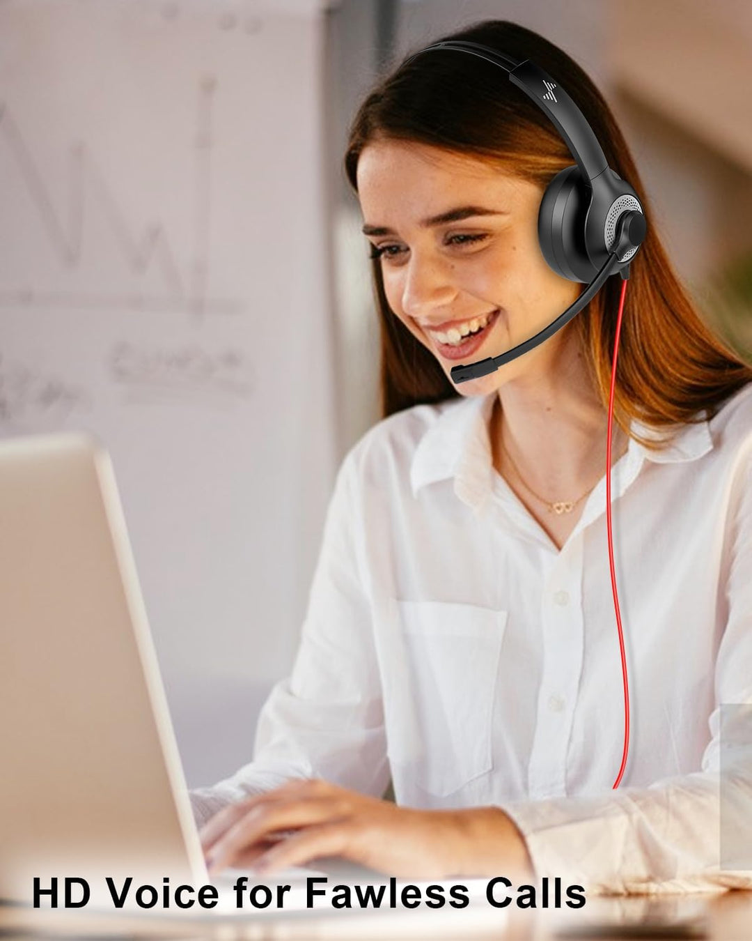 JIAMQISHI Auriculares USB con micrófono para PC, auriculares para c...