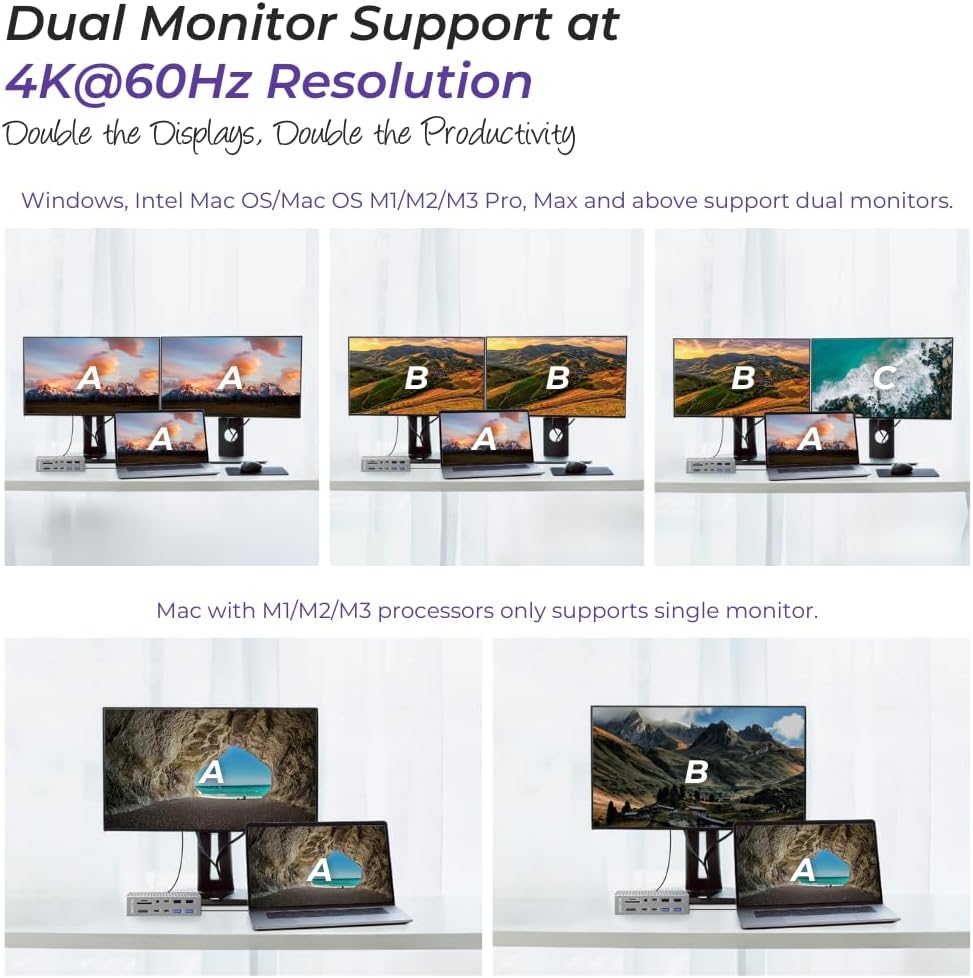 Paquete de estación de acoplamiento Thunderbolt 4 Docks