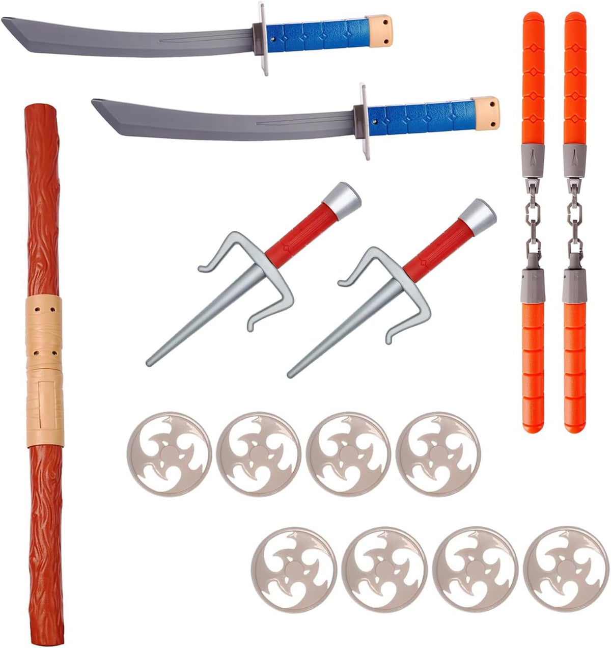 Ninja Warrior - Juego de armas de plástico, juego de rol para niños y niñas, juego de simulación, batallas, disfraces, fiesta, cabina de fotos