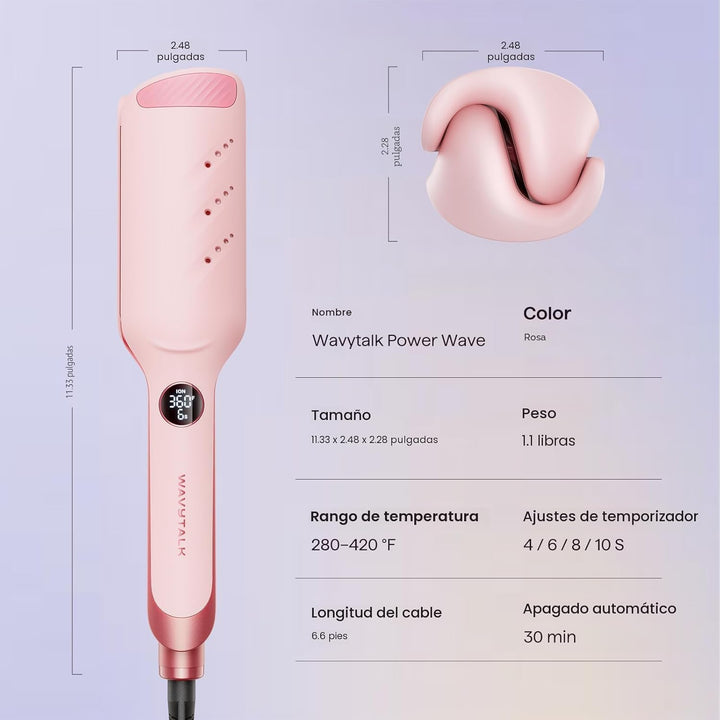 Wavytalk Power Wave - Engarzador de pelo, rizador, diseño de ventil...