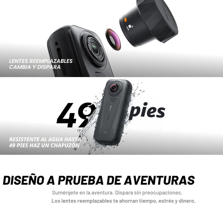 Insta360 X4 Air - Cámara 360 de 8K ligera de 165g, efecto de palo d...