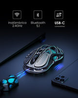 GravaStar Mouse inalámbrico para juegos Mercury M1 Pro - Sensor PAW...