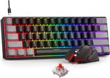 BlueFinger Combo de teclado y mouse mecánicos para juegos 60% \u201...