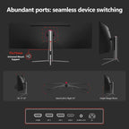 Z-Edge 5K Monitor curvado para juegos de 49 pulgadas, computadora u...