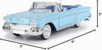 Chevrolet Impala Convertible 1958, azul - Motormax Premium American 73267 - Modelo de automóvil fundido a presión a escala 1/24, unisex, para niños