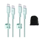 Anker Cable USB-C a USB-C 544 de nailon biológico de 10 pies, cable de carga rápida ecológico, soporta PD de 140 W para portátiles, tabletas y teléfonos inteligentes, resistente