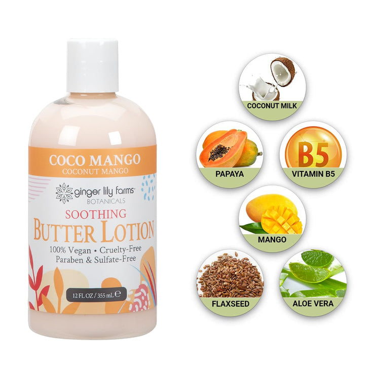 Ginger Lily Farms Botanicals Loción de mantequilla calmante para pi...