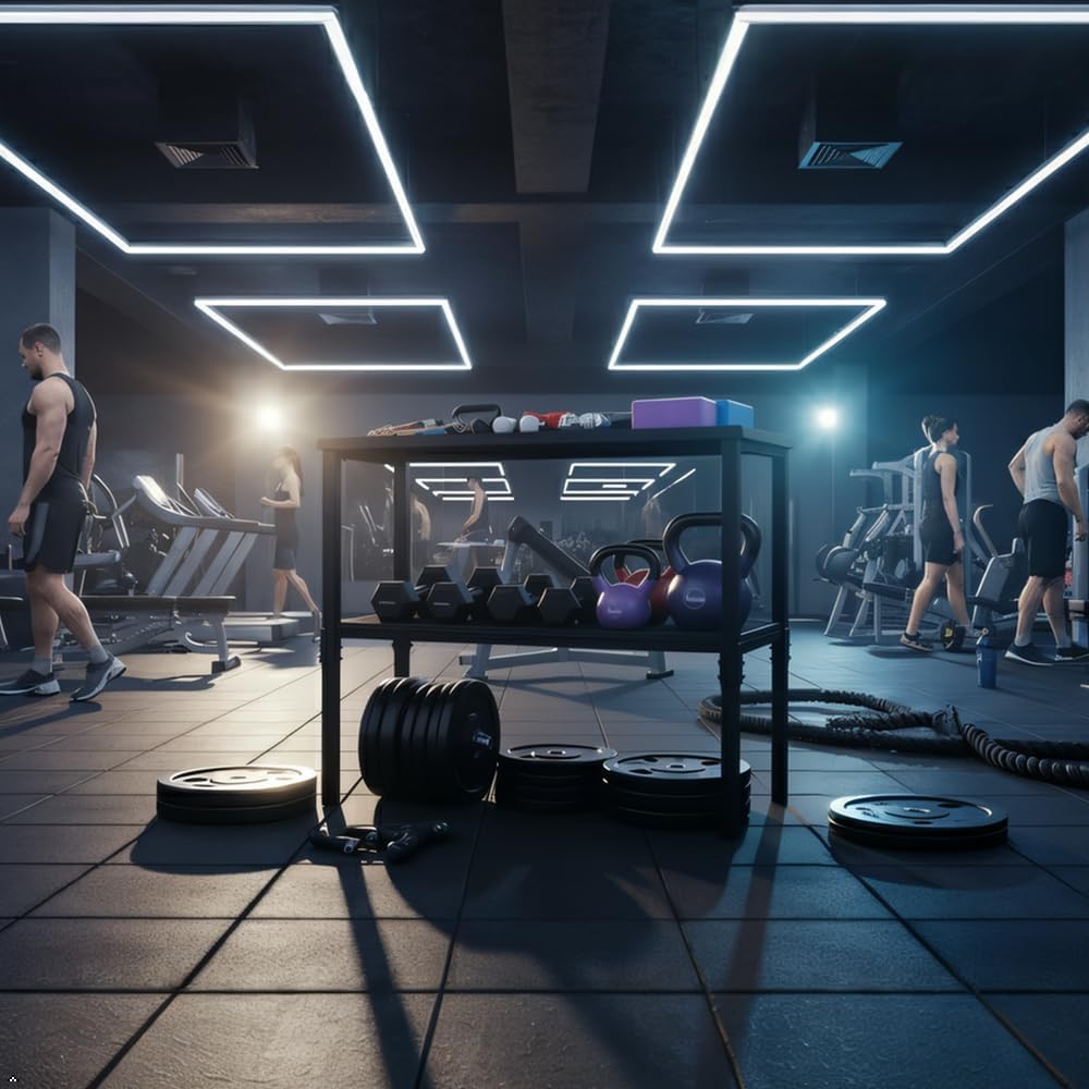 Rack Ajustable para Mancuernas/Kettlebells 500-800LB Pesado con Cobertura Opcional