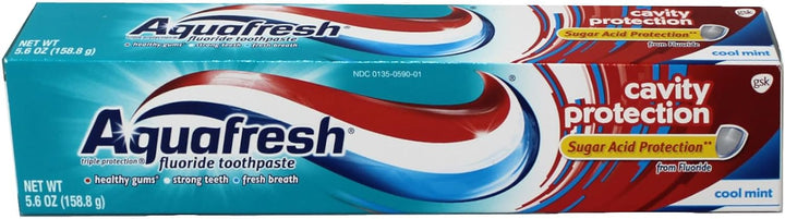 Aquafresh Tubo de protección de caries Cool Mint, 5.6 onzas (paquet...
