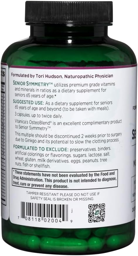 Vitanica, Senior Symmetry, multivitaminas y minerales de 65 años en...