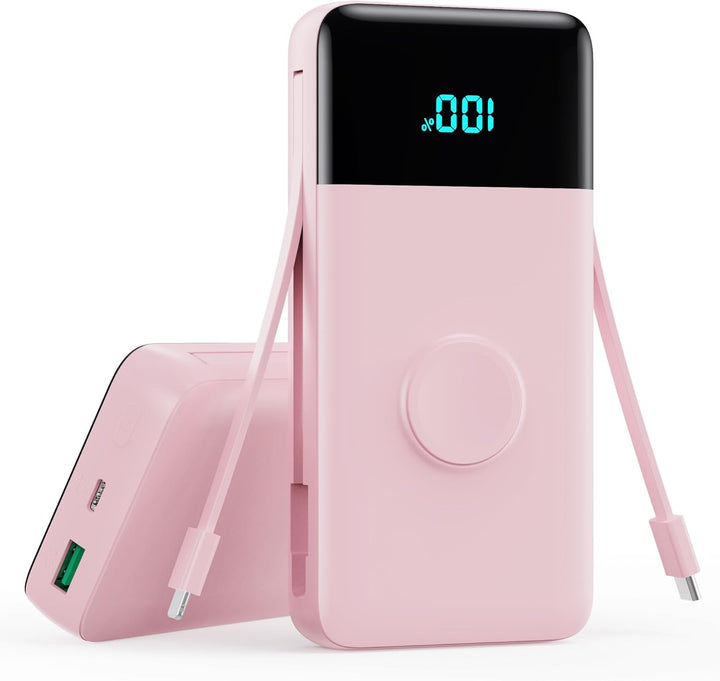 Cargador portátil de 40800 mAh con cables integrados, batería portá...