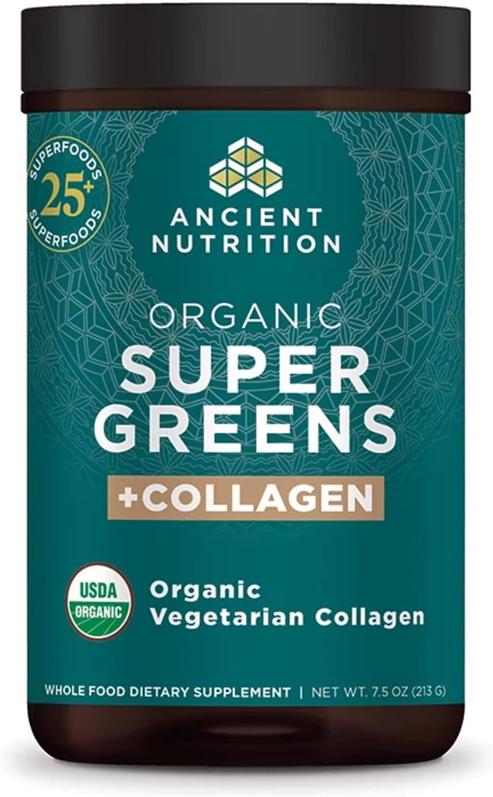 Ancient Nutrition Supergreens Powder - Polvo de superalimento orgán...
