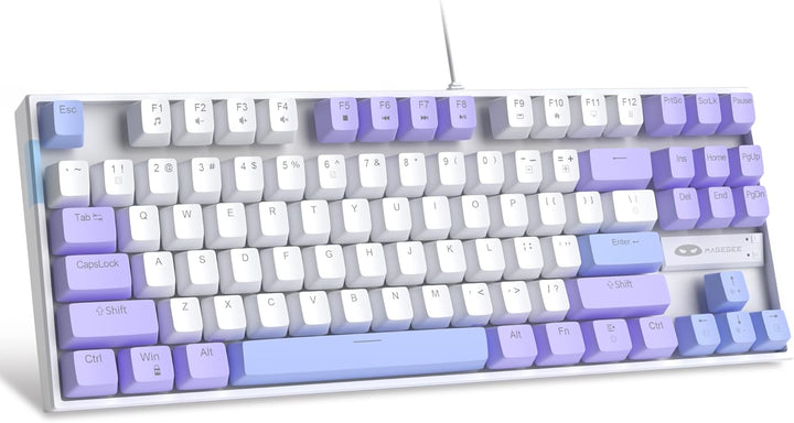 MageGee Teclado mecánico 75% para juegos, interruptor rojo, retroil...