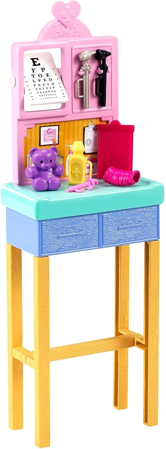 Barbie Juego de carreras, juego de pediatra con muñeca rubia médica...