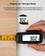 ACPOTEL - Cinta métrica digital de 16 pies, pantalla LCD, 6 unidades