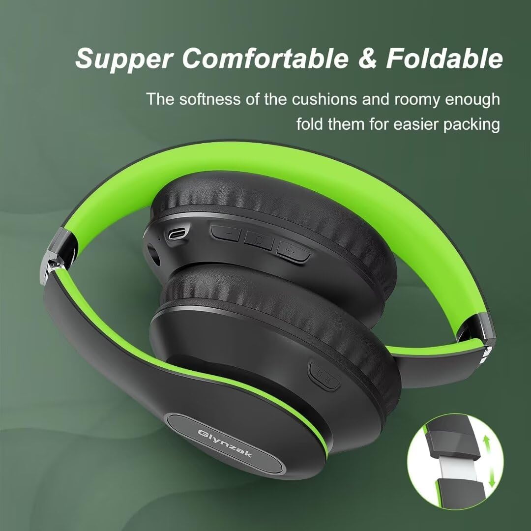 Glynzak Auriculares Bluetooth Inalámbricos Sobre La Oreja 65H Tiemp...