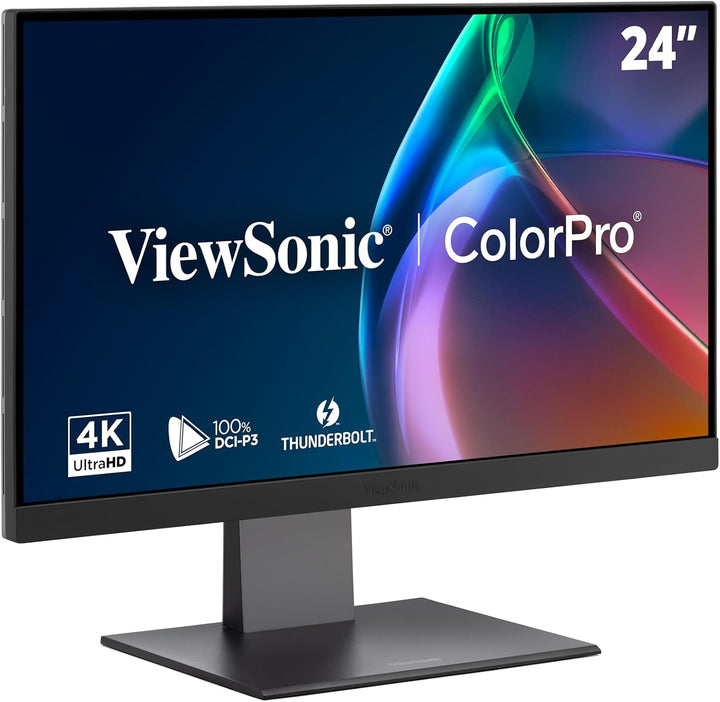 ViewSonic VP2488-4K Monitor IPS 4K UHD de 24 pulgadas, Thunderbolt...