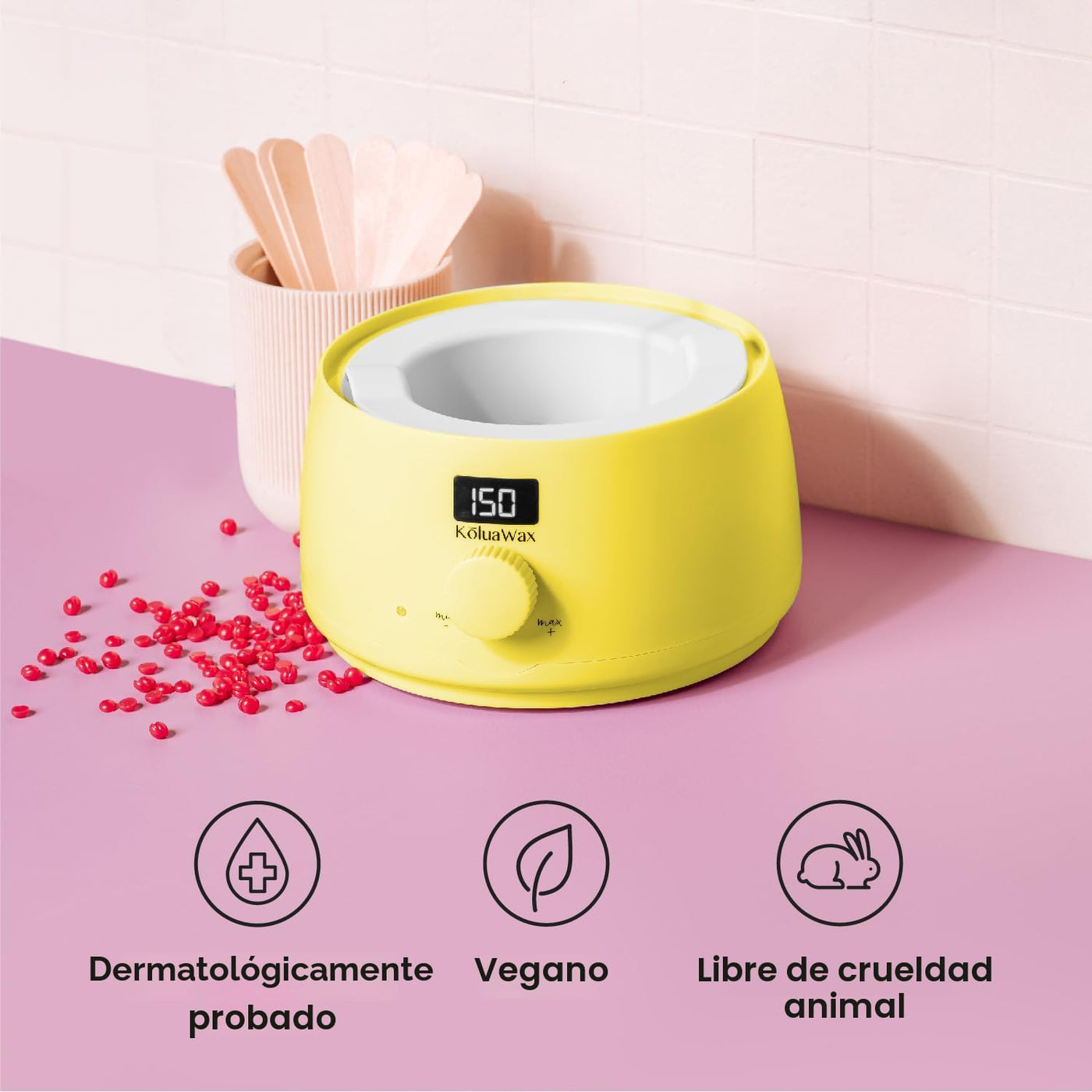 KoluaWax Kit de Cera Premium para Mujeres - Apto para Principiantes...