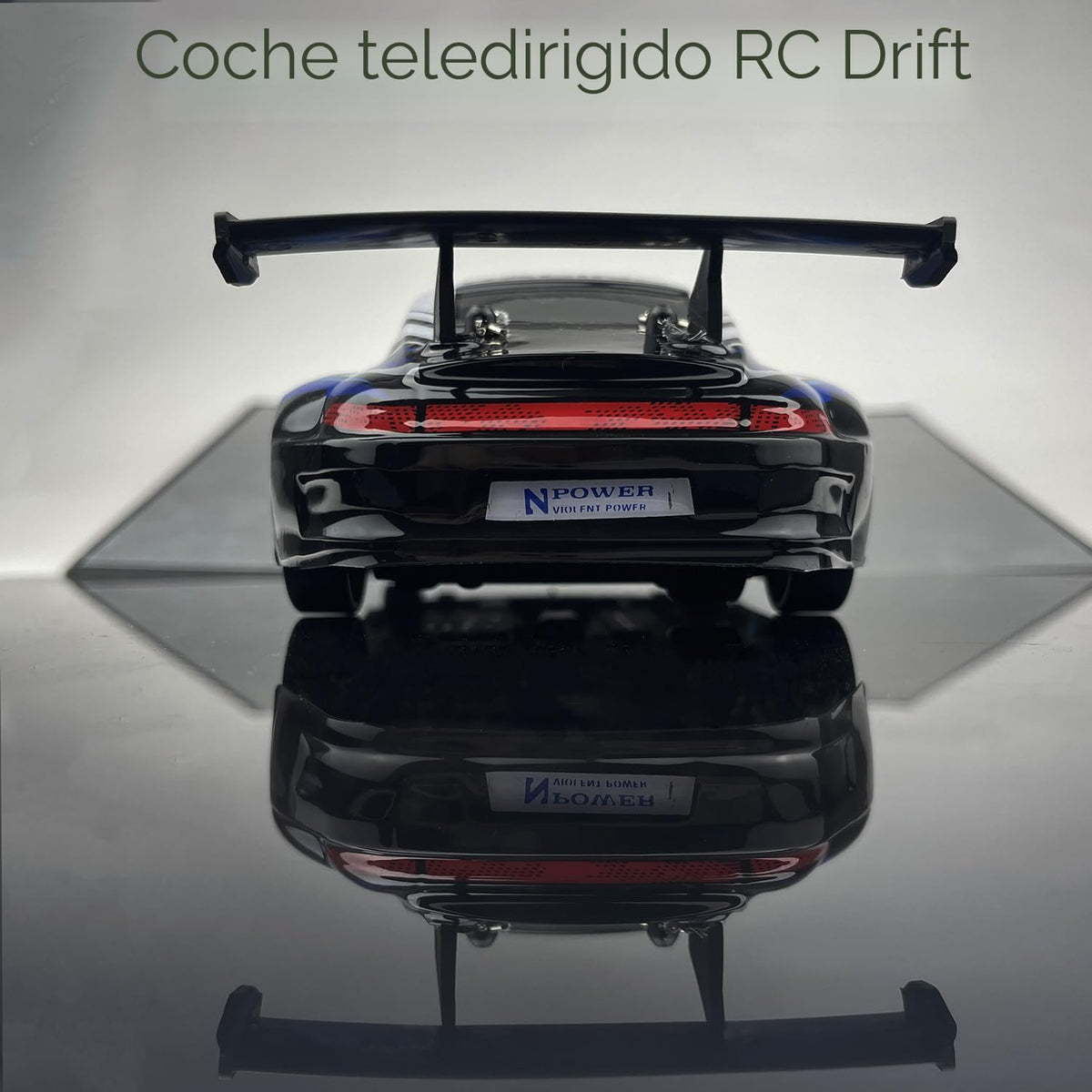 Auto RC Drift de 2.4 GHz, escala 1:24, 4WD, de alta velocidad, coches de control remoto vehículo con luces LED, dos baterías y neumáticos de drift, autos de juguete deportivos de carreras