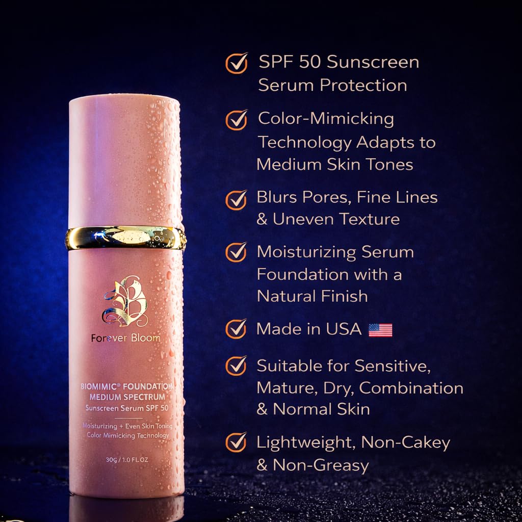 Base con Espectro Medio Bio Mimic de Forever Bloom; Protección sola...