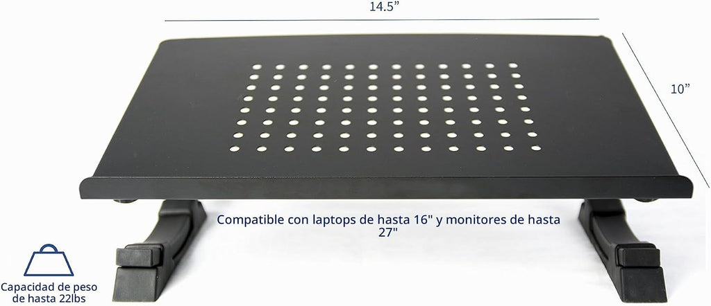 VIVO Soporte elevador curvado completamente ajustable negro para portátil, portátil y monitor STAND-V001N