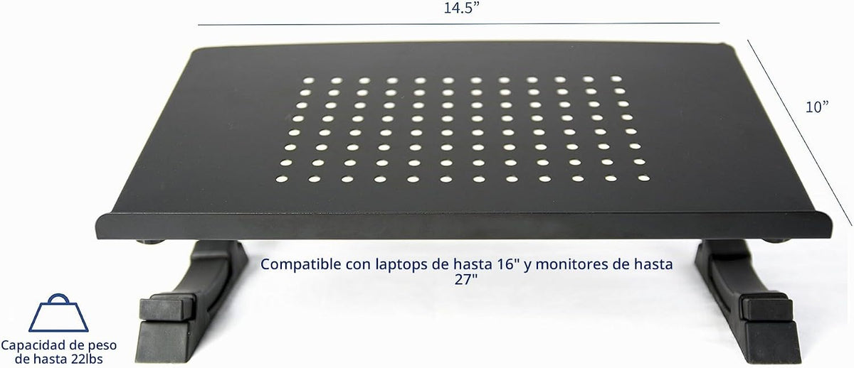 VIVO Soporte elevador curvado completamente ajustable negro para portátil, portátil y monitor STAND-V001N