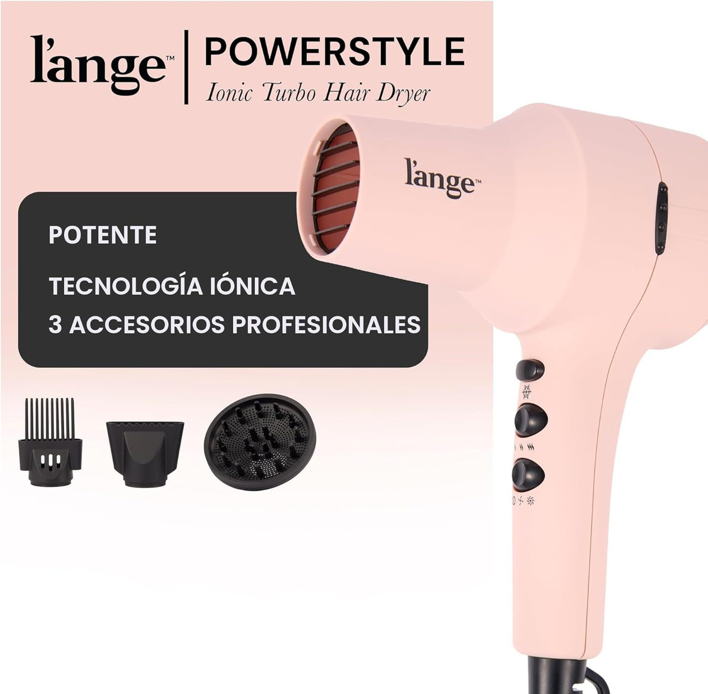 L'ANGE HAIR PowerStyle Secador de Cabello Iónico Turbo | 1875W...