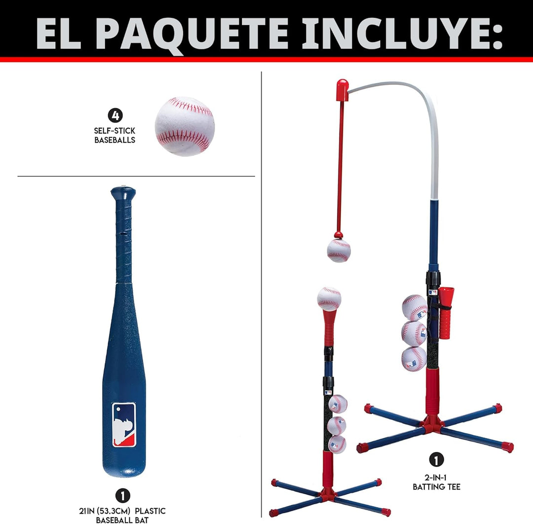 Franklin Sports Grow-with-Me - Soporte de bateo de béisbol para niñ...
