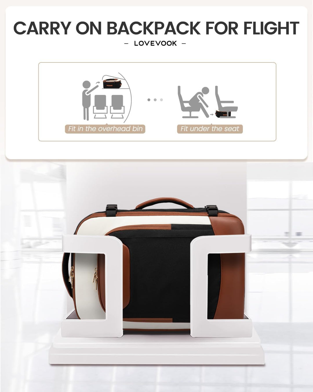 LOVEVOOK Mochila de viaje de 40 L para mujeres y hombres, mochila g...