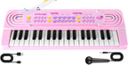 Teclado de piano de juguete para niños pequeños, pianos de 37 teclas, juguetes musicales con micrófono