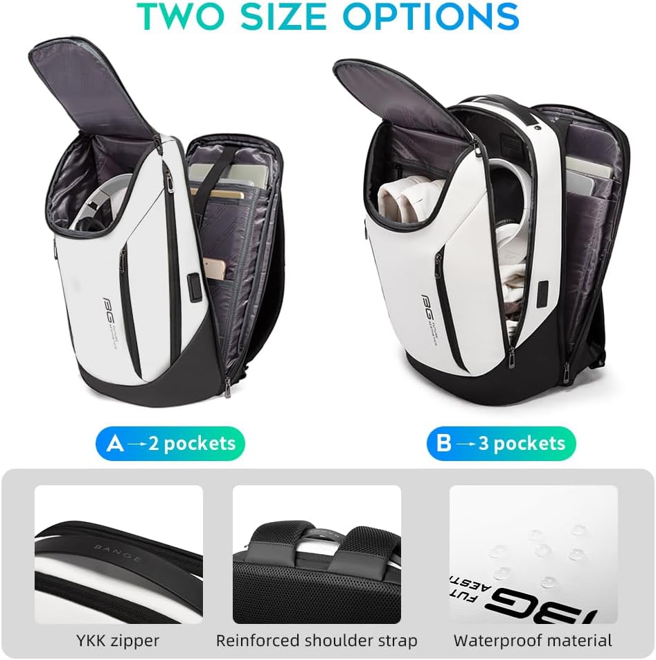 BANGE Mochila inteligente de negocios, impermeable, para laptop de...