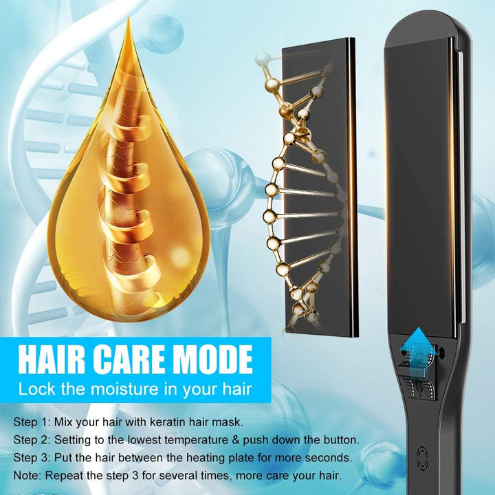 Bcway Plancha de pelo profesional, plancha plana de titanio flotant...