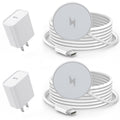 [Certificado MFi de Apple] Cargador inalámbrico magnético para iPhone 17 16 15, 2 unidades de 6 pies y 15 W, cargador rápido Apple Mag-Safe USB C, bloque de carga rápida para iPhone 17/17 Air/16/16 Pro/Pro Max/15/14/13/Plus/Pro/Pro Max