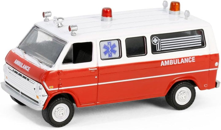 Truck 1/64 1970 Club Wagon Ambulance Airplane Hollywood