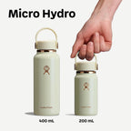 Hydro Flask Micro Bottle - Mini frasco aislado a prueba de fugas para bolso o bolsillo en 6.7 onzas marfil brillante