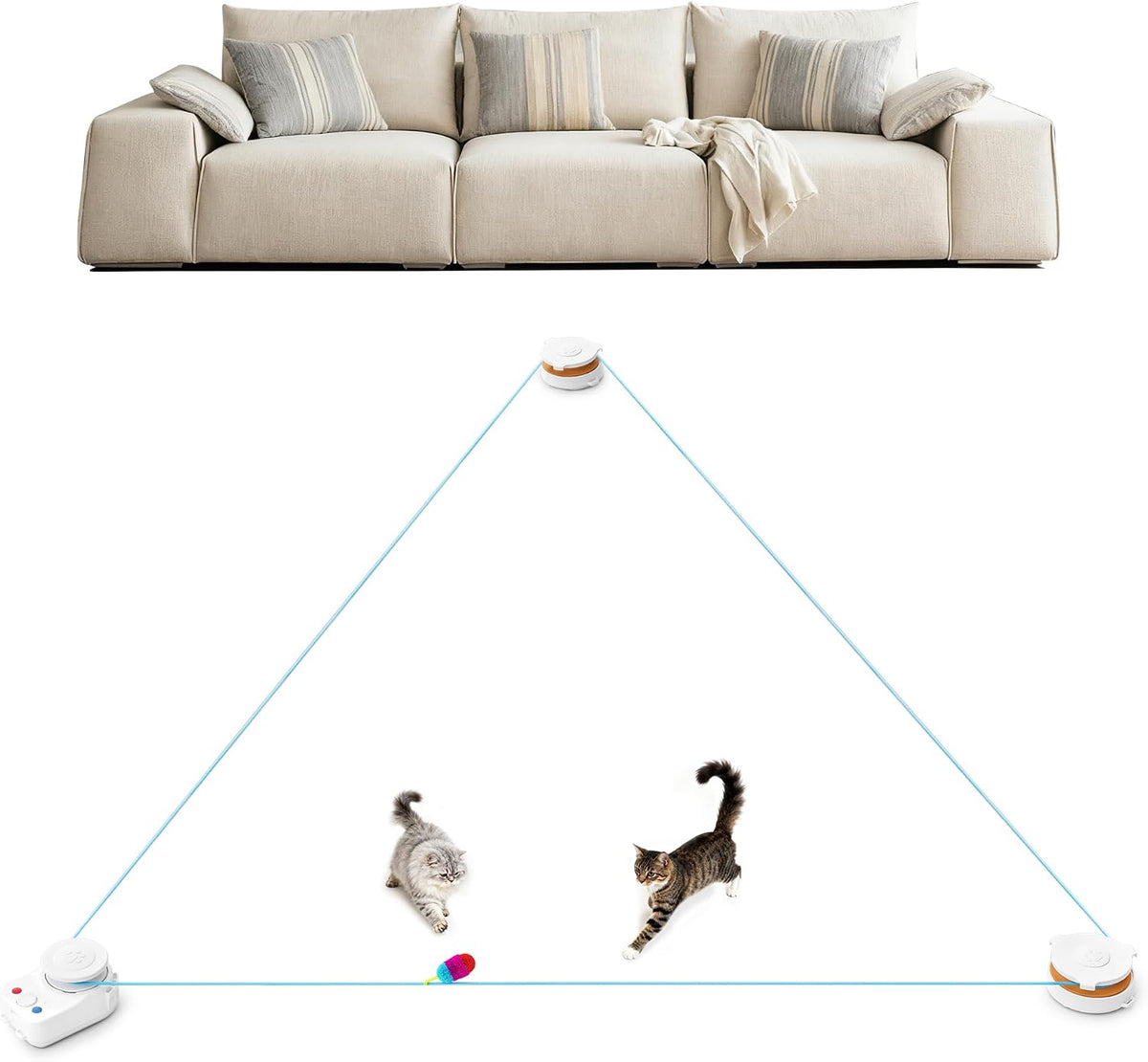 Juguete interactivo para gatos de interior, cinta de correr