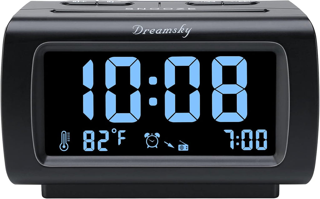 DreamSky Radio despertador para dormitorios con batería de respaldo