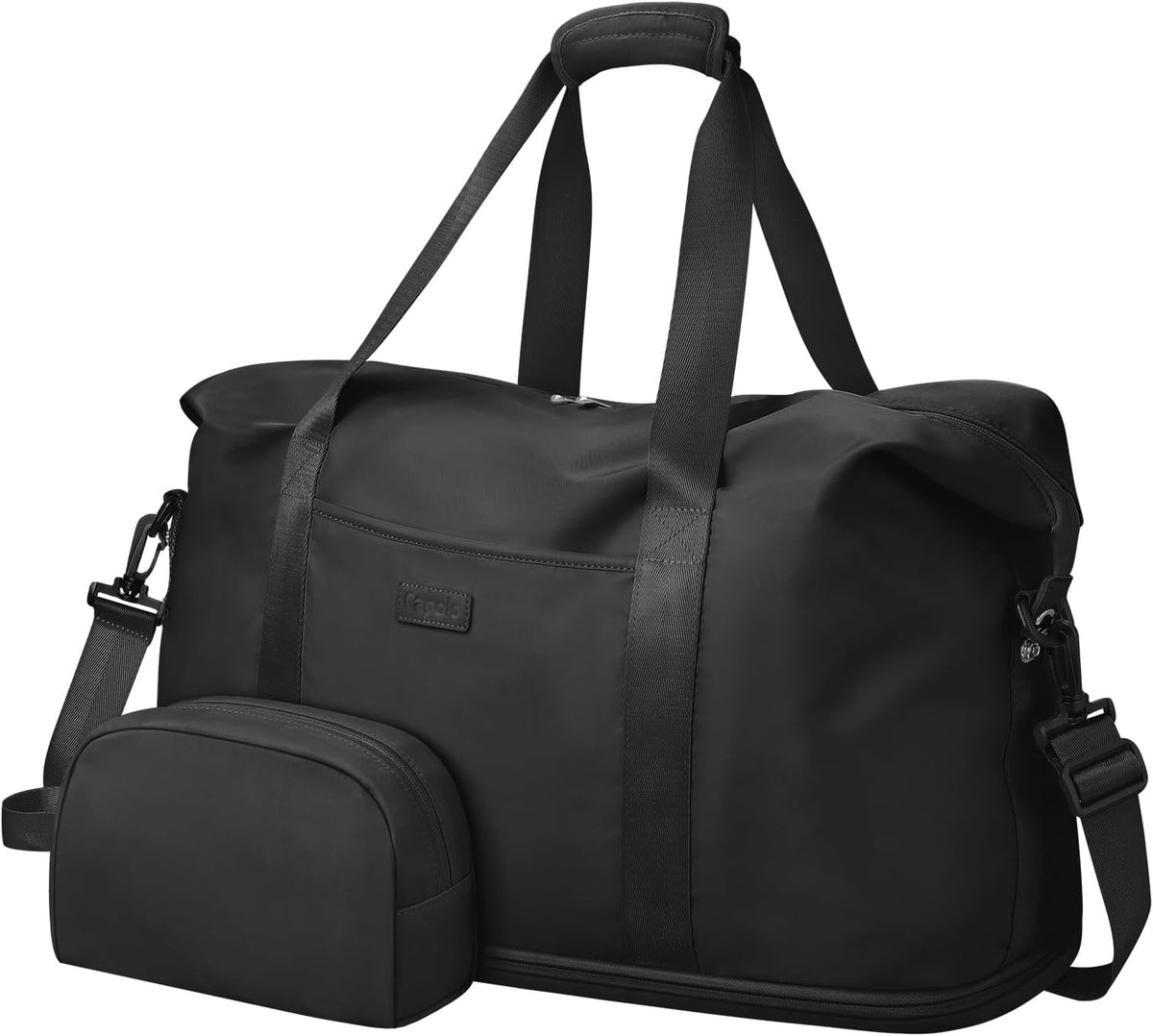 Bolsas de viaje expandibles de lona para fin de semana, bolsas de noche para mujeres y hombres, bolsa hospitalaria para mujeres para trabajo y parto con bolsa de aseo impermeable