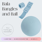 Bala Juego de 2 piezas de brazaletes de entrenamiento, brazaletes de 2 libras para muñeca y tobillo y pelota de ejercicio de pilates