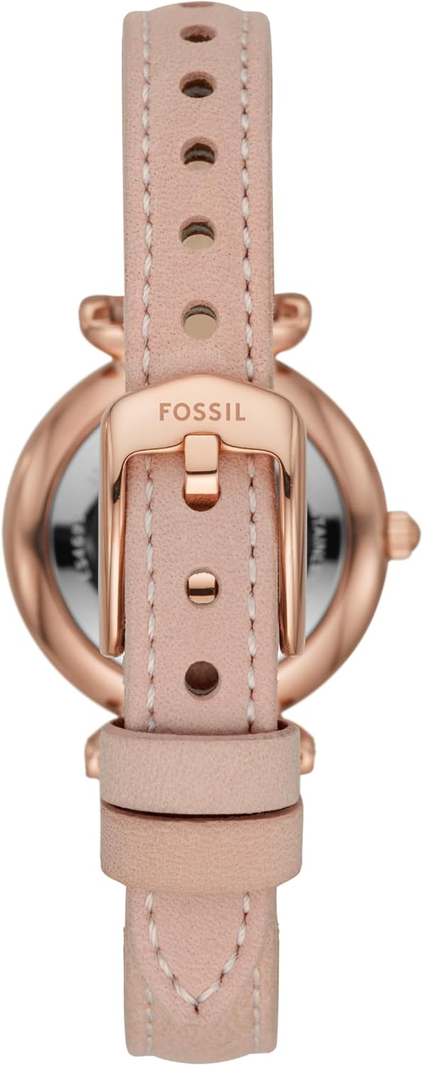 Fossil Carlie - Reloj de cuarzo de acero inoxidable de tres manecillas para mujer