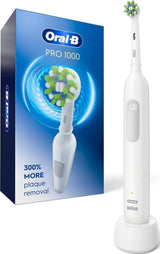 Oral-B Cepillo de dientes eléctrico recargable Pro 1000, color blanco