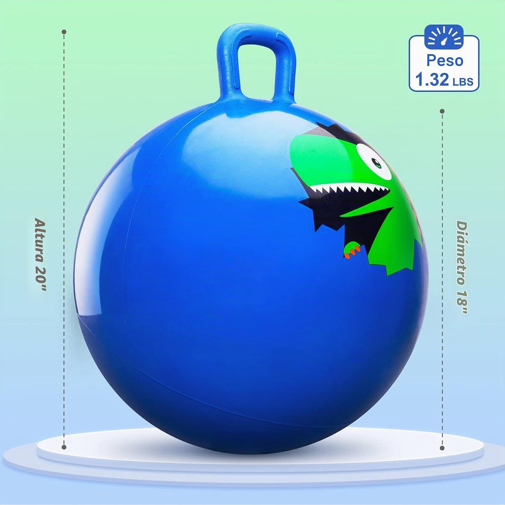 Hopper Ball para niños 3-8, pelota saltarina de 18 in con asa, Hippity Hop
