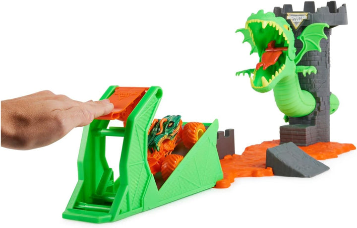 Monster Jam, juego Dueling Dragon con camión monstruo Dragón exclus...
