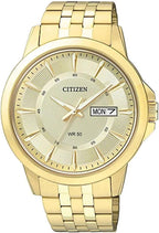 Reloj Citizen Quartz para hombre, Acero inoxidable, Clásico, Tono dorado