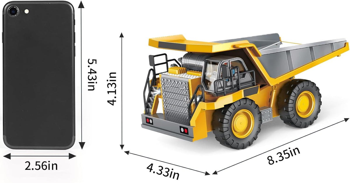 PREPOP Camión volquete RC para niños, camión de construcción