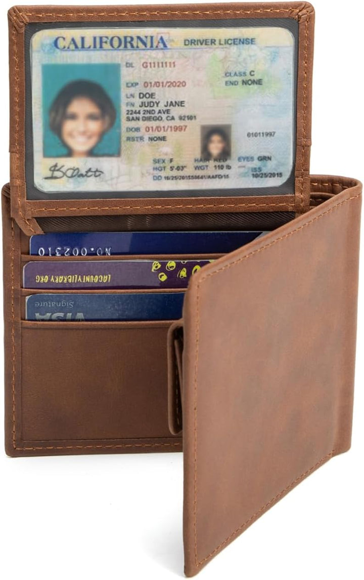 ITSCOSY Billetera para hombre con bloqueo RFID, suave, de piel auté...