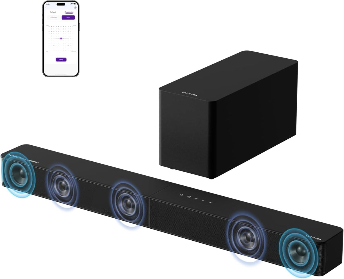 ULTIMEA Sistema de barra de sonido Surround 5.1CH con Dolby Atmos, Poseidon M60
