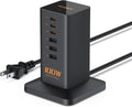 TESSAN Estación de Carga USB de 100W para Múltiples Dispositivos 6-en-1 Cargador USB