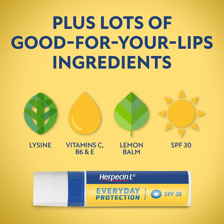 Herpecin L SPF 30 Protector labial 0.1 oz (paquete de 5)